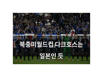 북중미월드컵 다크호스는 일본인 듯