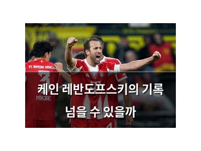 케인 레반도프스키의 기록 넘을 수 있을까