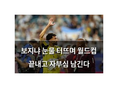 보지냐 눈물 터뜨며 월드컵 끝내고 자부심 남긴다