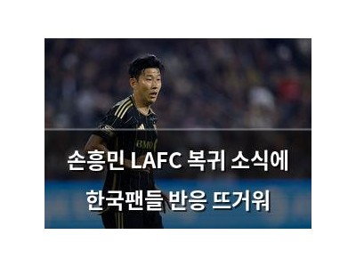손흥민 LAFC 복귀 소식에 한국팬들 반응 뜨거워