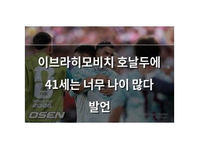 이브라히모비치 호날두에 41세는 너무 나이 많다 발언