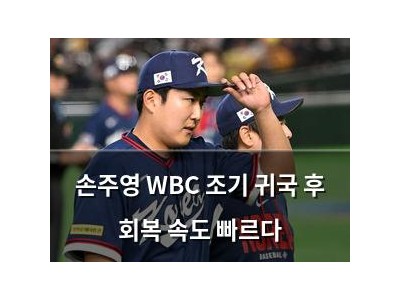 손주영 WBC 조기 귀국 후 회복 속도 빠르다