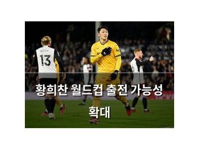 황희찬 월드컵 출전 가능성 확대