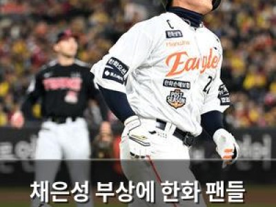 채은성 부상에 한화 팬들 분노