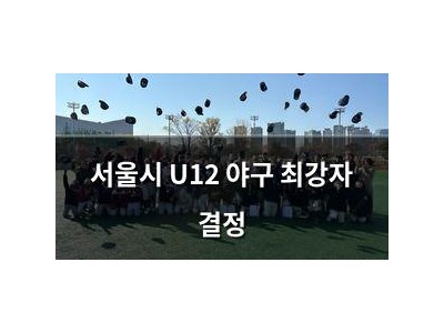 서울시 U12 야구 최강자 결정